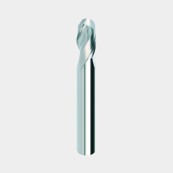 โซลิดคาร์ไบด์ 2 ใบมีด Ball Nose End Mill สําหรับอลูมิเนียม